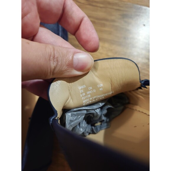 Coach Marley Driver Loafer Womens 9.5B Navy Blue Pebble Leather Slip On Classic - Picture 7 of 8